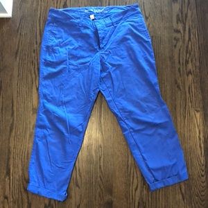 GAP blue khaki ankle crop dress pants